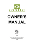 Kontiki Hot Tubs - Polynesian Series - Owners Manual
