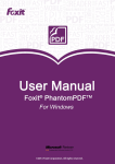 Foxit PhantomPDF User Manual
