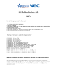NEC Desktop Monitors - LCD FAQ`s