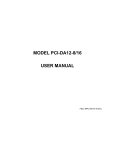 MODEL PCI-DA12-8/16 USER MANUAL