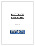 EPIC TRACK USER GUIDE