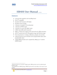 HB400 User Manual revision 1 - North Carolina Instruments, LLC