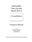SEN-6 Subaudible Encoder Manual