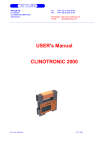 USER`s Manual CLINOTRONIC 2000