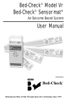 Bed-Check® Model Vr Bed-Check® Sensormat® User Manual