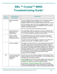 Crystal MIND Trouble Shooting Guide