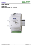 User manual ADA-1021- RS-232 to Current Loop Converter