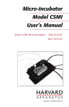Micro-Incubator Model CSMI User`s Manual