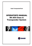 OPERATOR`S MANUAL R4 AIS Class A Transponder System