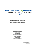 BioPak Drying System User Instruction Manual