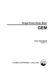 Single-Phase Static Meter GEM - Elgama