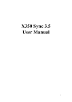 X350 Sync 3.5 User Manual