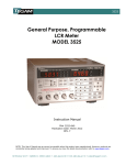 General Purpose, Programmable LCR Meter MODEL 3525