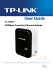 TL-PA201 200Mbps Powerline Ethernet Adapter - TP-Link