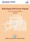 User Manual for HUP HMIS - Population Foundation Of India