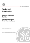 FB091565 Revision 1 GE Medical Systems Vivid 5 Service Manual