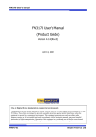 FW3170 User`s Manual (Product Guide)