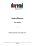 DCP-2000 Backup Manager User Manual