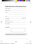 ASUS Warranty Information Form