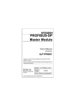 PROFIBUS-DP Master Module User`s Manual (Hardware)