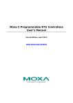 Moxa C Programmable RTU Controllers User`s Manual