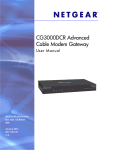 CG3000DCR Advanced Cable Modem Gateway User Manual