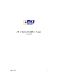 JSP for LatticeMico32 User Manual v1.6.1