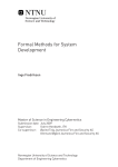 Formal Methods for System Development