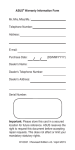 ASUS® Warranty Information Form Mr./Mrs./Miss/Ms.: Telephone