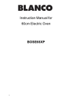 Instruction Manual for 60cm Electric Oven BOSE65XP