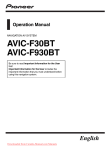 Pioneer AVIC-F30BT User Guide Manual - CaRadio