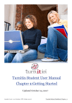 Turnitin Student User Manual 1 Chapter :Getting Started