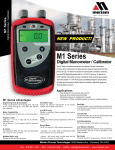 Meriam M1 Series Digital Manometer Data Sheet PDF