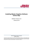 Installing Mentor Graphics Software Online Help