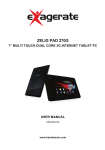 XZPAD270G User Manual