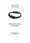 USB Keyboard and Mouse Console Switch User Manual