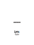 Addendum to Lynx 5.1 Manual
