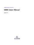 ODBC Users` Manual - ALTIBASE Customer Support