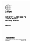 IMS D7314A IBM 386 PC ANSI C Toolset delivery manual
