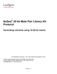NxSeq 20 kb Mate Pair Library Kit Protocol