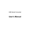 USB Serial Converter User`s Manual