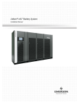 Liebert eXL Battery Cabinet User Manual (R07/14) (SL