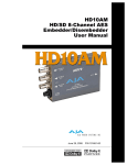 User Manual for HD/SD 8-Channel AES Embedder - AV-iQ