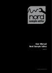 User Manual Nord Sample Editor