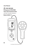 User Manual Professional CFM/CMM Vane Thermoanemometer