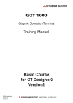 Graphic Operation Terminal Training Manual GOT1000 basic course