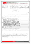 PEAK DVB-T DUAL PCI CARD Quick Installation