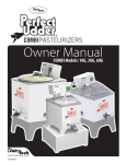 Combi Pasteurizer Owner Manual