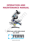 OPERATION AND MAINTENANCE MANUAL Mitre saw with