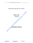 HTSC-102 Installation Manual